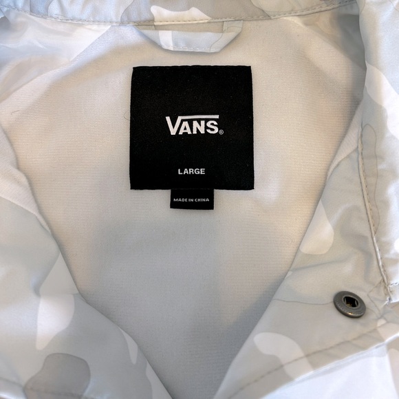 Vans Torrey Coach Jacket White Camo Men’s Size Large - Picture 9 of 16